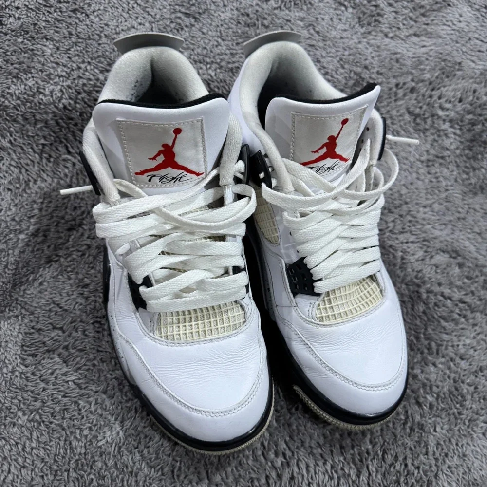 Jordan 4 Retro White Cement 2016 Mens Size 8 White Tech Grey 840606-192